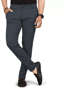 VTEXX Slim Fit Men Grey Trousers