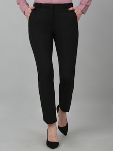 CANTABIL Regular Fit Women Black Trousers