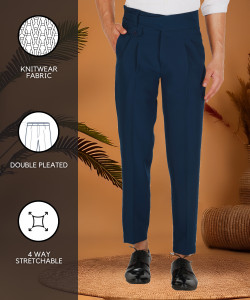 Maleno Regular Fit Men Dark Blue Trousers