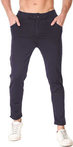 P S Traders Slim Fit Men Black Trousers