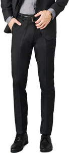 SLC Regular Fit Men Black Trousers