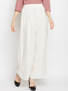 Go Gazab Regular Fit Women White Trousers