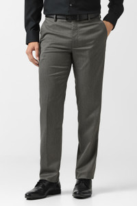 VAN HEUSEN Slim Fit Men Grey Trousers