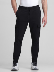 JACK & JONES Slim Fit Men Black Trousers