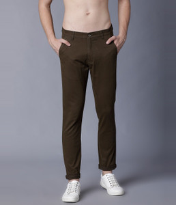 HIGHLANDER Slim Fit Men Green Trousers
