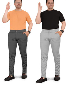 BHIKADIYA Relaxed Men Grey Trousers