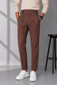 El Cielo Comfort Fit Men Brown Trousers