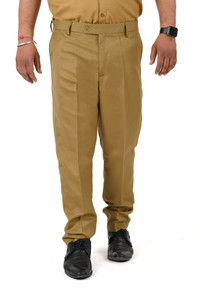 गेलीबेली पुरुषों के लिए खाकी रेगुलर फ़िट ट्राउज़र्स