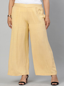 Jaipur Kurti Regular Fit Women Beige Trousers