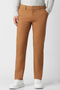 PETER ENGLAND Slim Fit Men Khaki Trousers