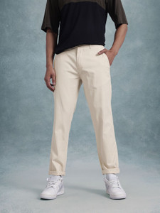 Roadster Regular Fit Men White Trousers
