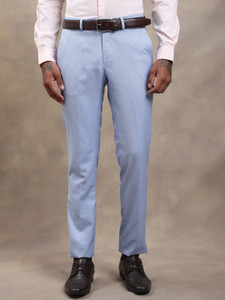 TURTLE Slim Fit Men Light Blue Trousers