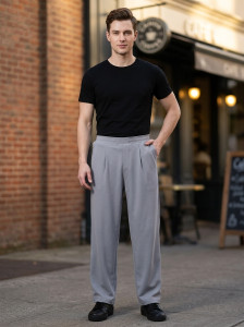KOTTY Relaxed Men Light Blue Trousers - Image 6