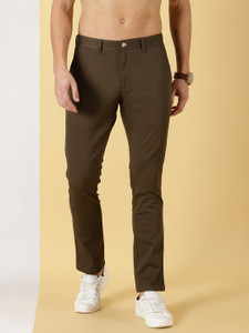 THOMAS SCOTT Regular Fit Men Green Trousers