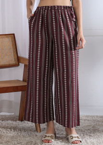KANCHUK Regular Fit Women Maroon Trousers