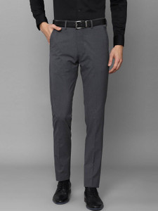 LOUIS PHILIPPE Slim Fit Men Grey Trousers
