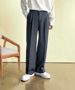 INDICLUB Loose Fit Men Grey Trousers