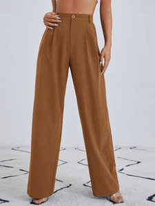 NUCOUTHS the style you love Regular Fit Women Brown Trousers