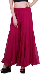 Kicha Flared Women Pink Trousers