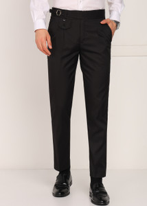 SAM & JACK Regular Fit Men Black Trousers