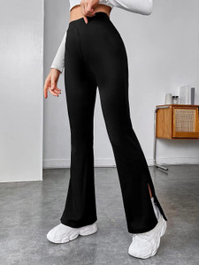 ALYNE Regular Fit Women Black Trousers