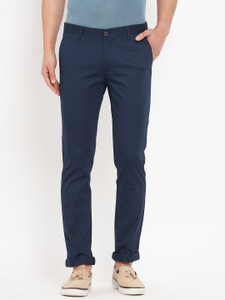 DUKE Slim Fit Men Blue Trousers