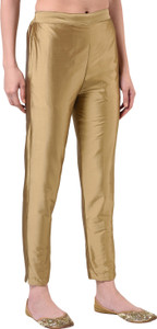 HouseOfCommon Relaxed Women Gold Trousers