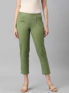Adhisa Regular Fit Women Green Trousers