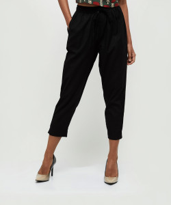 MAX Regular Fit Women Black Trousers
