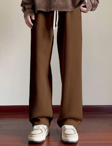 deslizar Loose Fit, Relaxed Men Brown Trousers