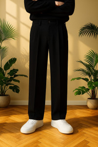 clubbuzz Straight Fit Men Black Trousers - Image 6