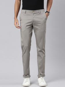 Classic Polo Slim Fit Men Grey Trousers