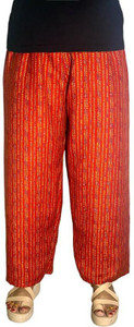 Prabha creations Relaxed Women Red Trousers