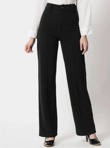BELWELL Regular Fit Women Black Trousers