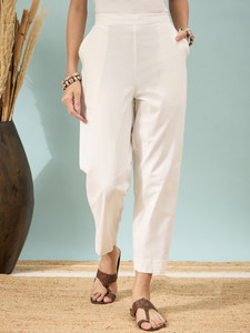 ROBOLOX Regular Fit Women White Trousers