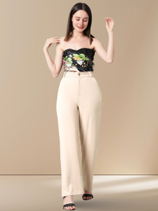 KOTTY Regular Fit Women Beige Trousers