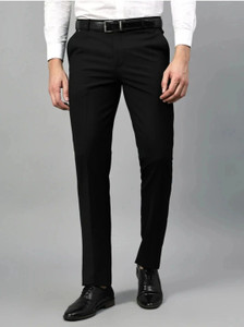 XEVAI Regular Fit Men Black Trousers