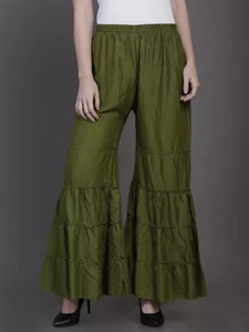 TANDUL Regular Fit Women Green Trousers