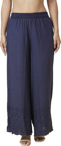 Globus Flared Women Blue Trousers