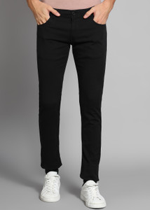 PETER ENGLAND Regular Fit Men Black Trousers