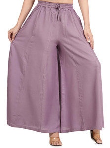 AARMAD Flared Women Purple Trousers
