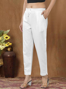 SS Fashion Slim Fit Women White Trousers