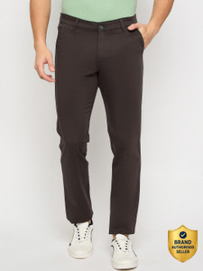DUKE Slim Fit Men Grey Trousers