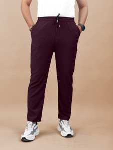 Flicfol Straight Fit Men Purple Trousers