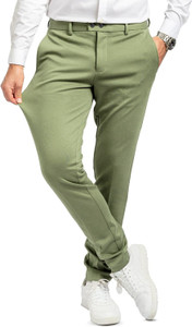 AVOLT Slim Fit Men Green Trousers