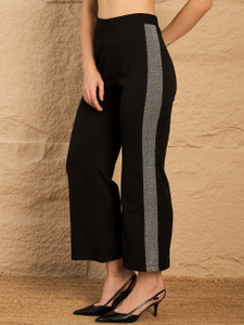MODEVE Straight Fit Women Black Trousers