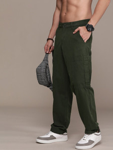Roadster Regular Fit Men Green Trousers