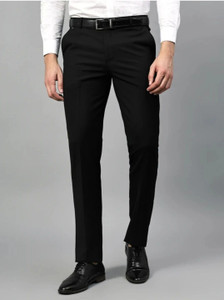XEVAI Regular Fit Men Black Trousers