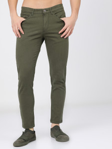 HIGHLANDER Tapered Men Green Trousers