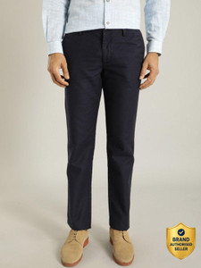 INDIAN TERRAIN Regular Fit Men Blue Trousers
